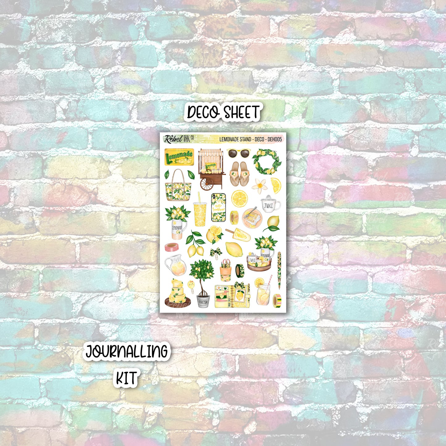 Lemonade Stand - Journalling Sticker Kit