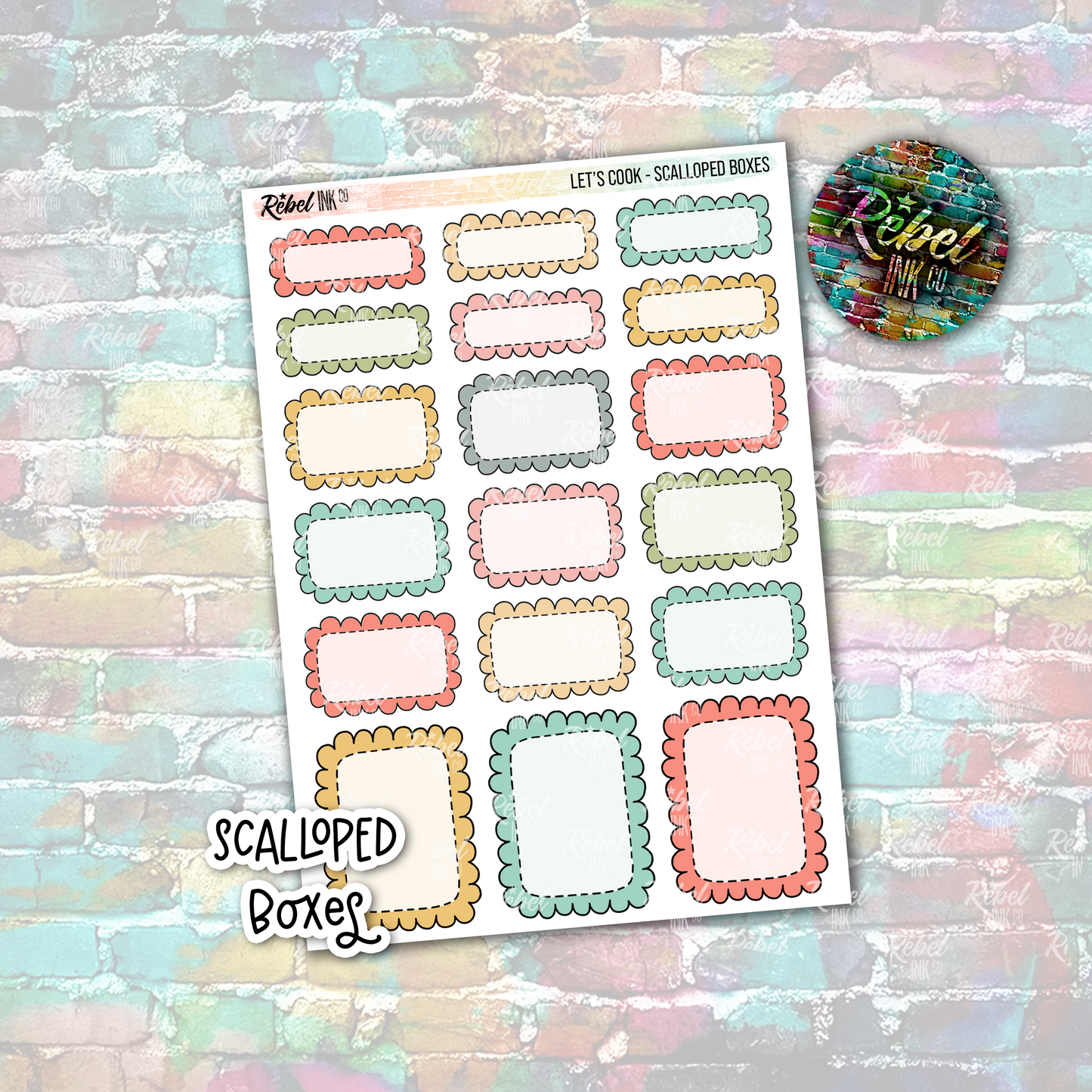 Let's Cook - Scalloped Boxes Standard Vertical