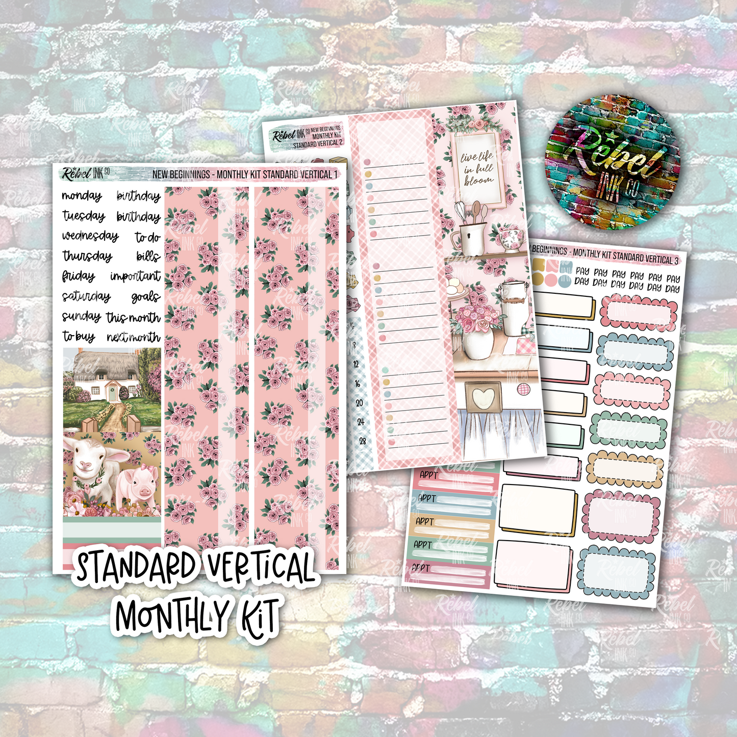 New Beginnings - Standard Vertical Monthly Kit
