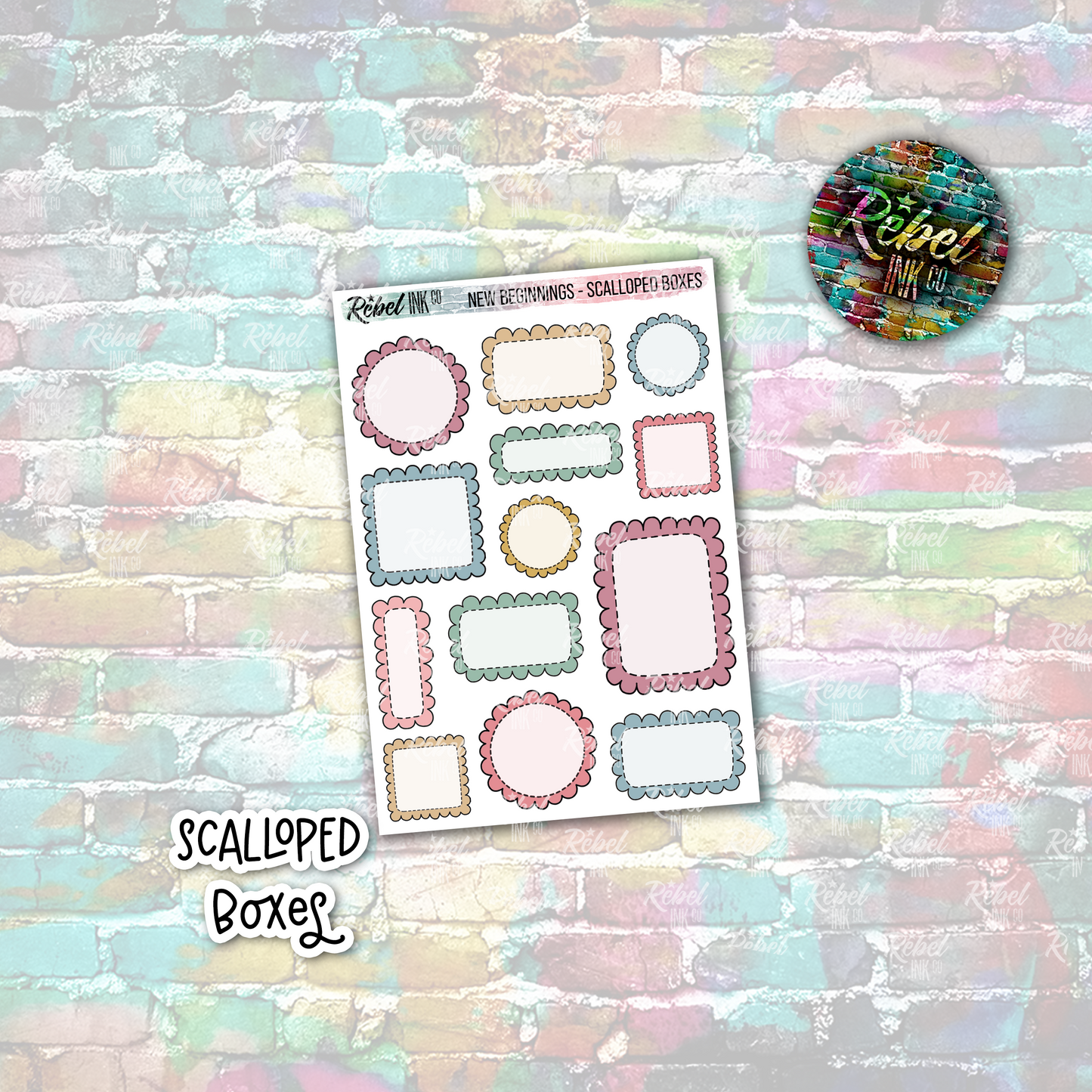 New Beginnings - Scalloped Boxes Multi Small