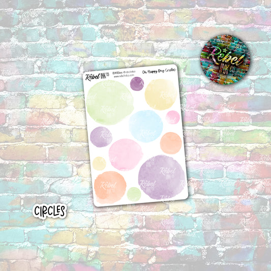 Oh Happy Day - Watercolour Circles