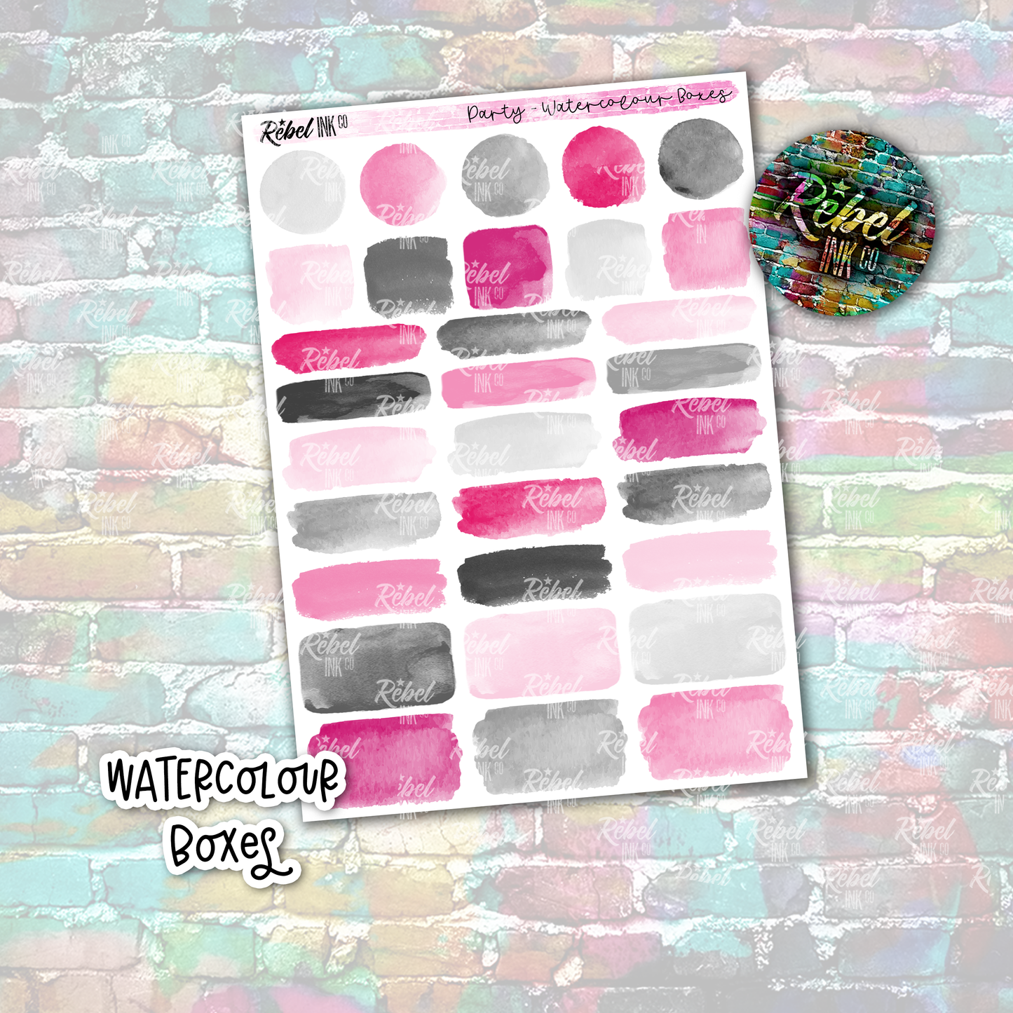 Party - Watercolour Boxes