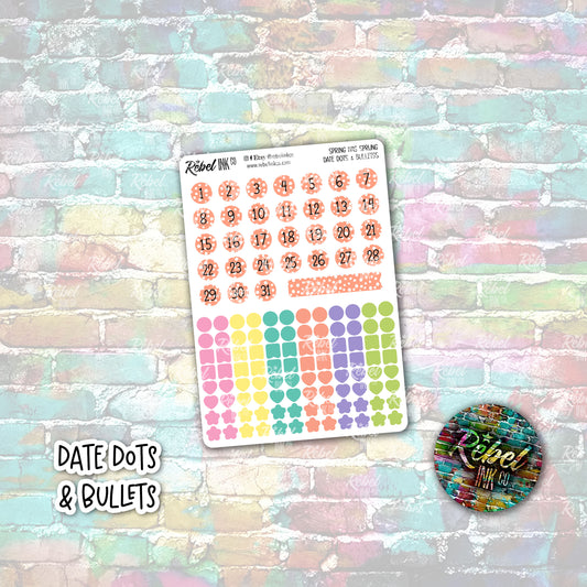 Spring Has Sprung - Date Dots & Bullets