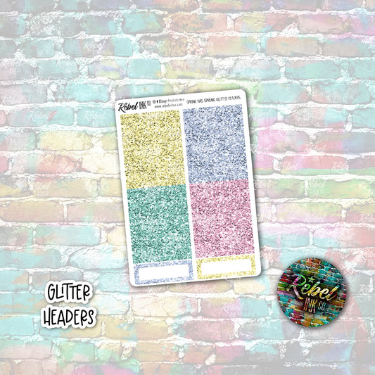 Spring Has Sprung - Glitter Headers