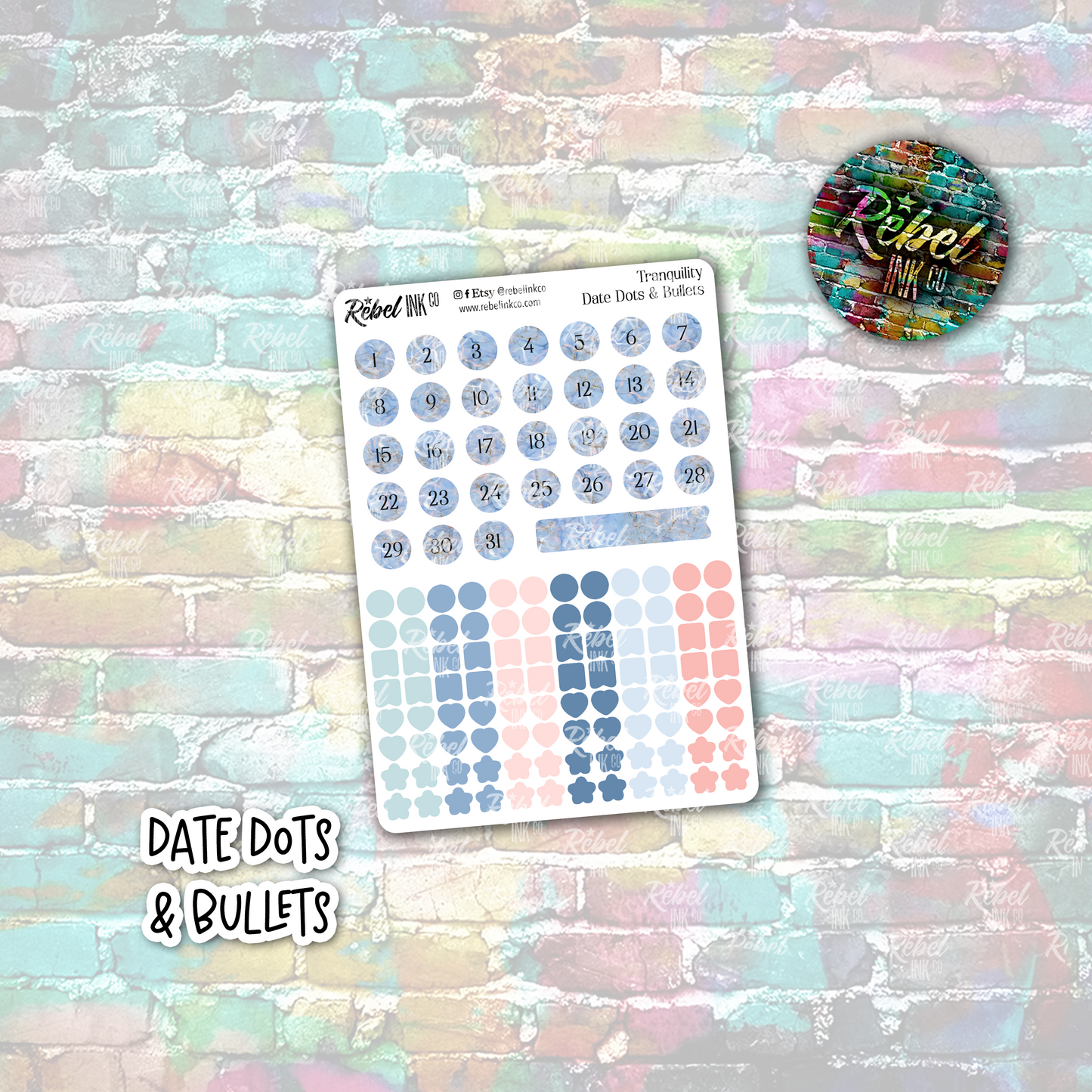 Tranquility - Date Dots & Bullets