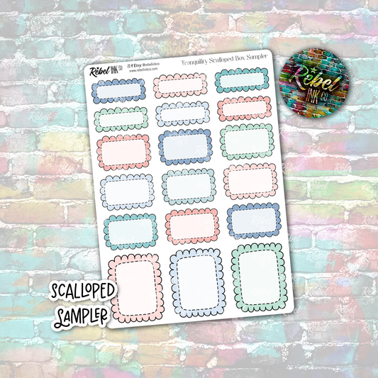 Tranquility - Scalloped  Boxes Standard Vertical