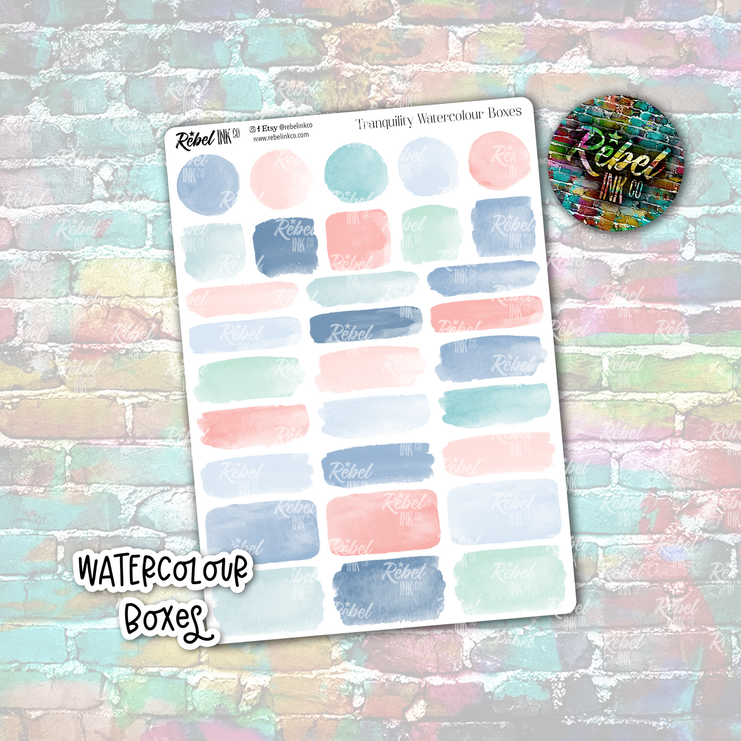 Tranquility - Watercolour Boxes