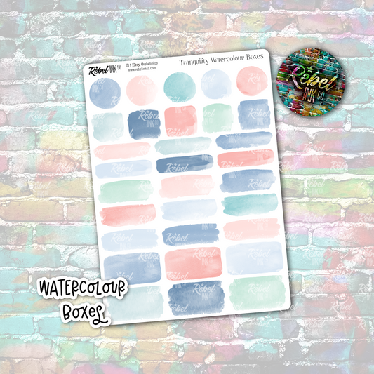 Tranquility - Watercolour Boxes