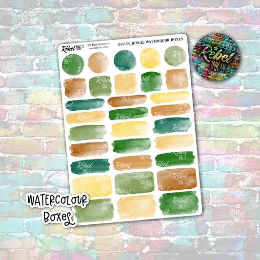 Urban Jungle - Watercolour Boxes