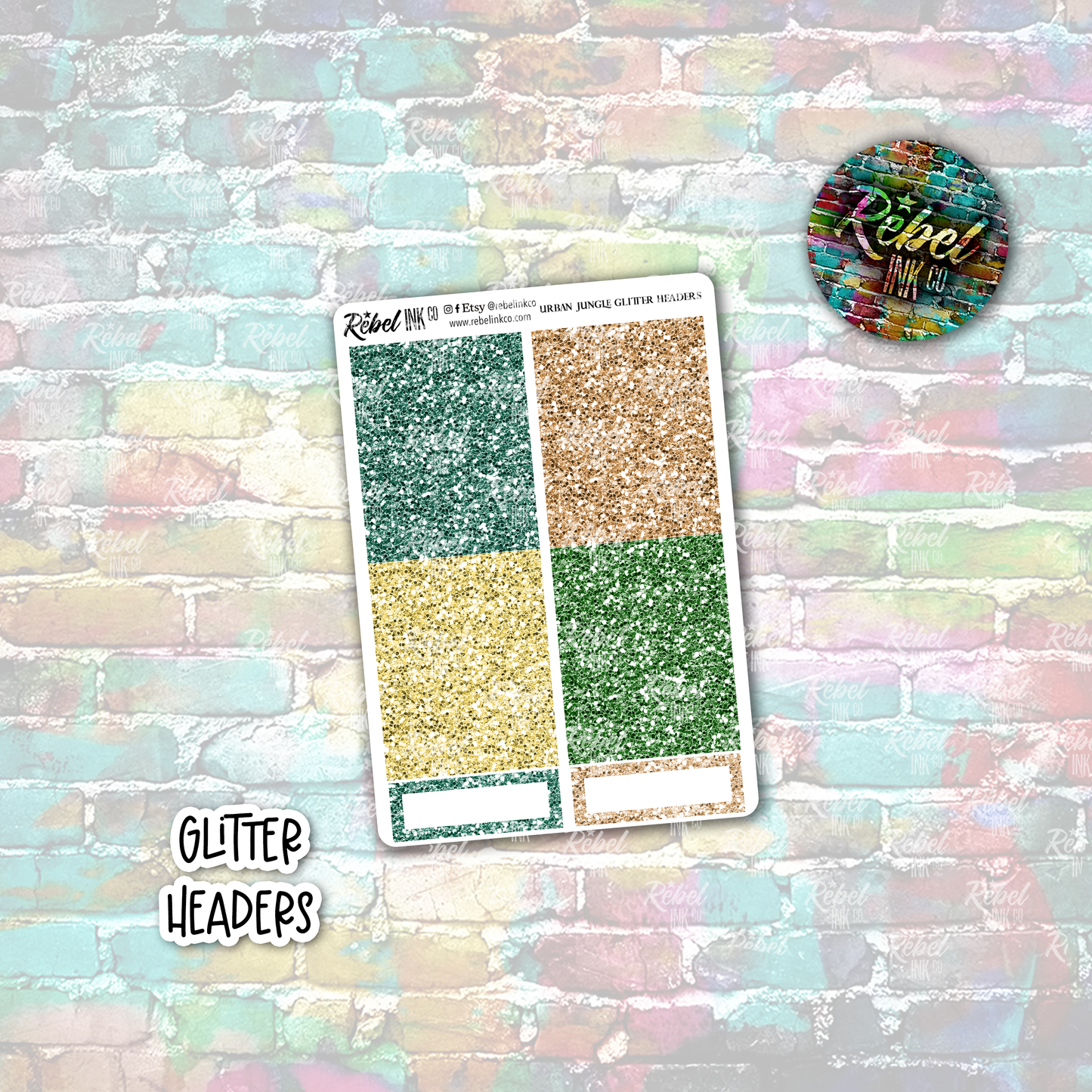 Urban Jungle - Glitter Headers