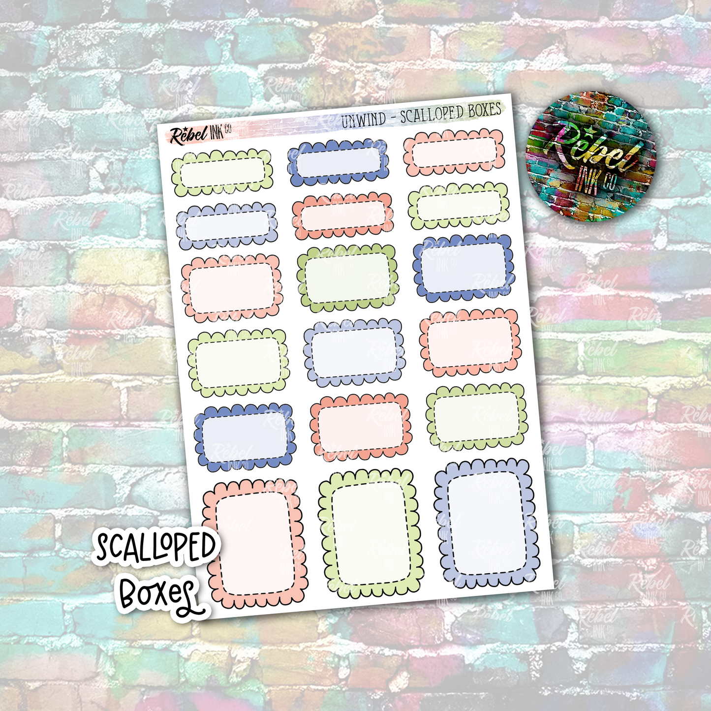 Unwind - Scalloped  Boxes Standard Vertical