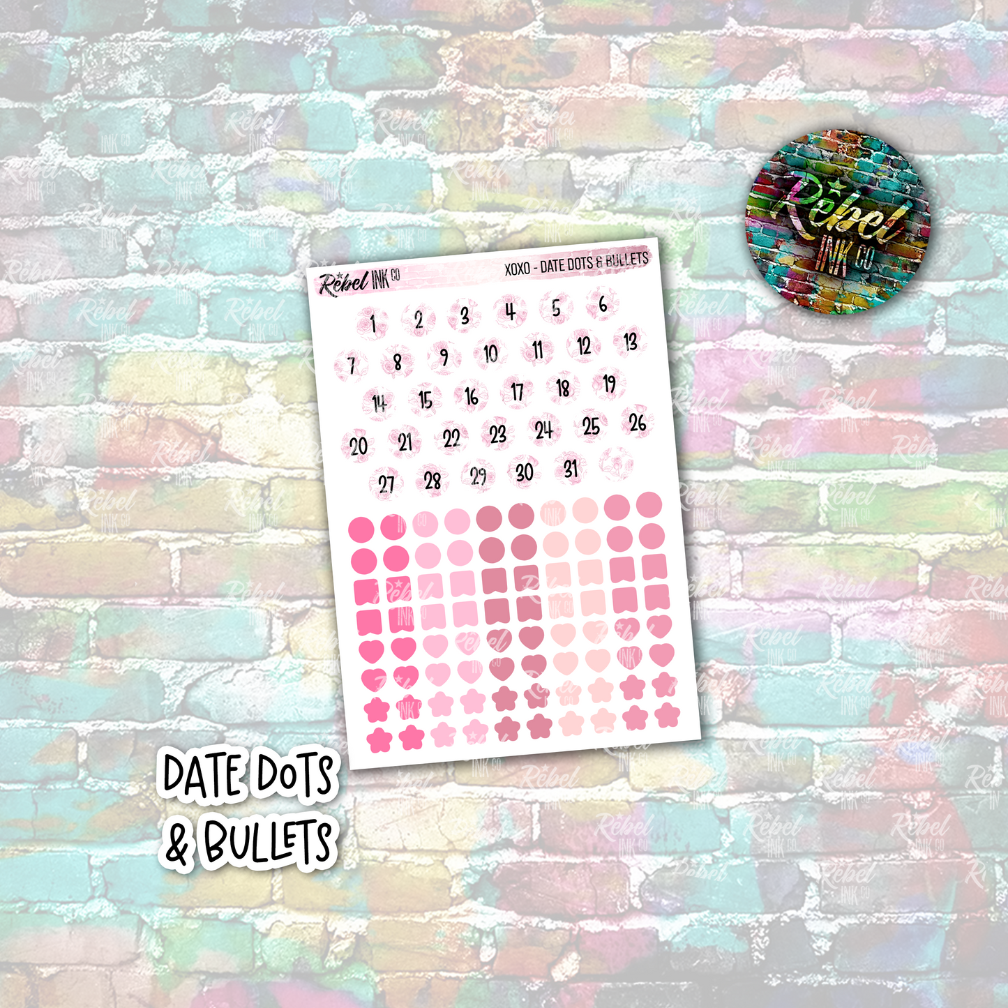 XOXO - Date Dots & Bullets