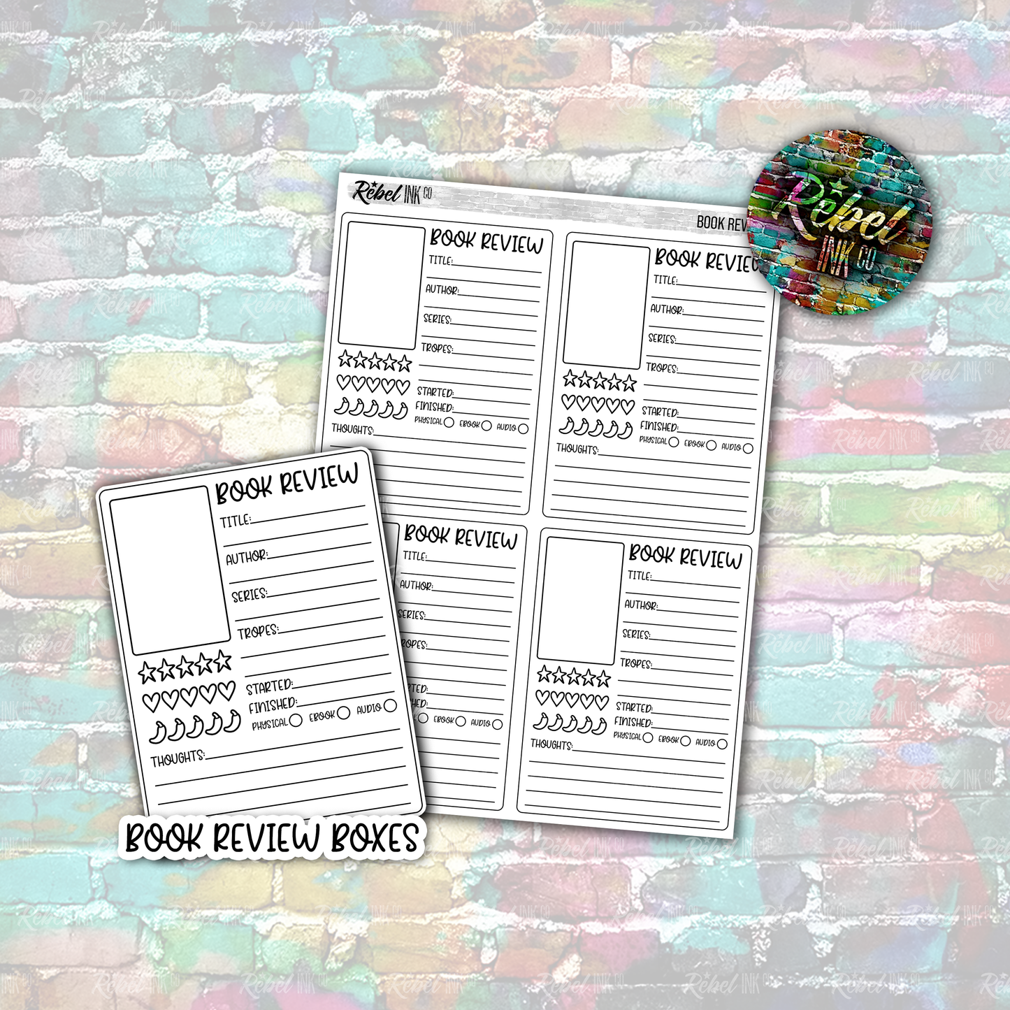 Book Review Box Stickers