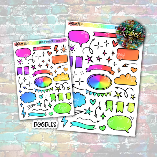 Bright Rainbow - Doodles