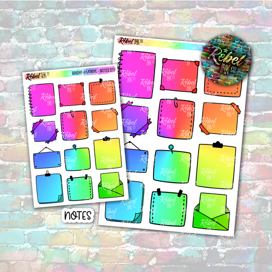 Bright Rainbow - Note Boxes