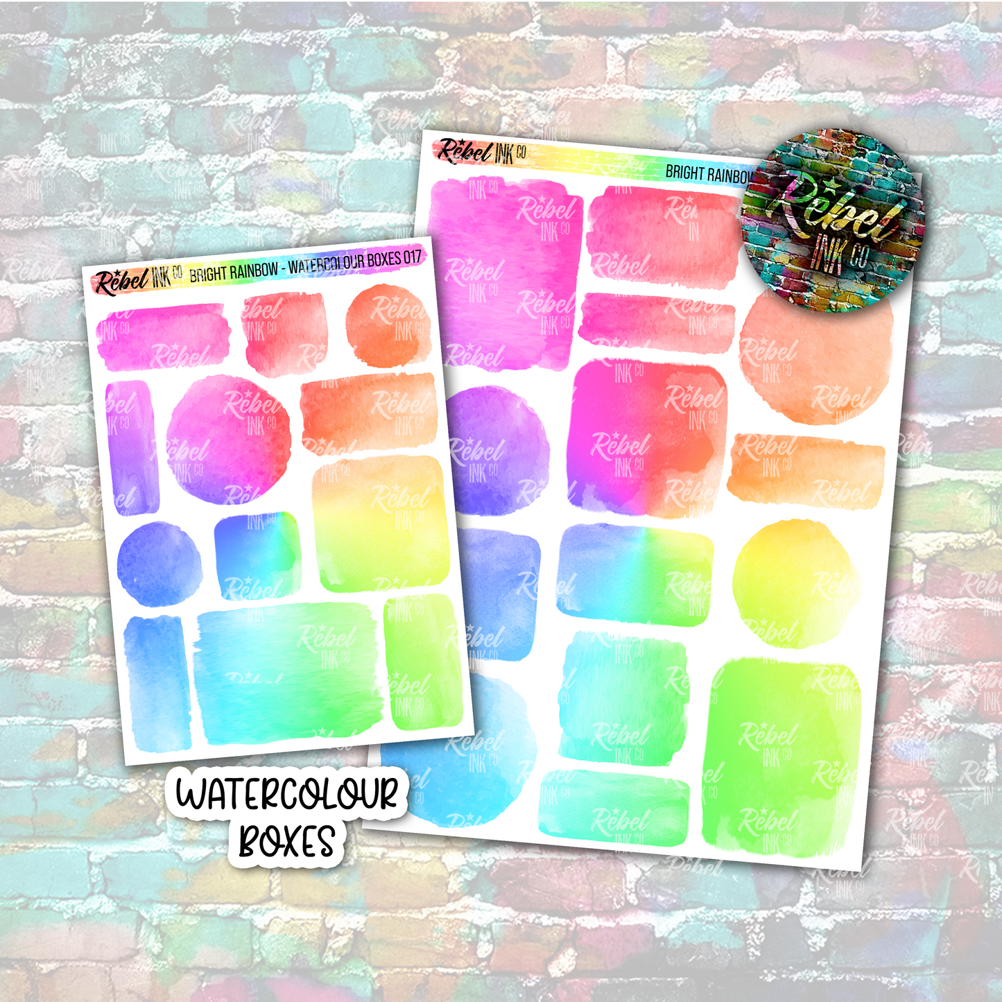 Bright Rainbow - Watercolour Boxes Multi