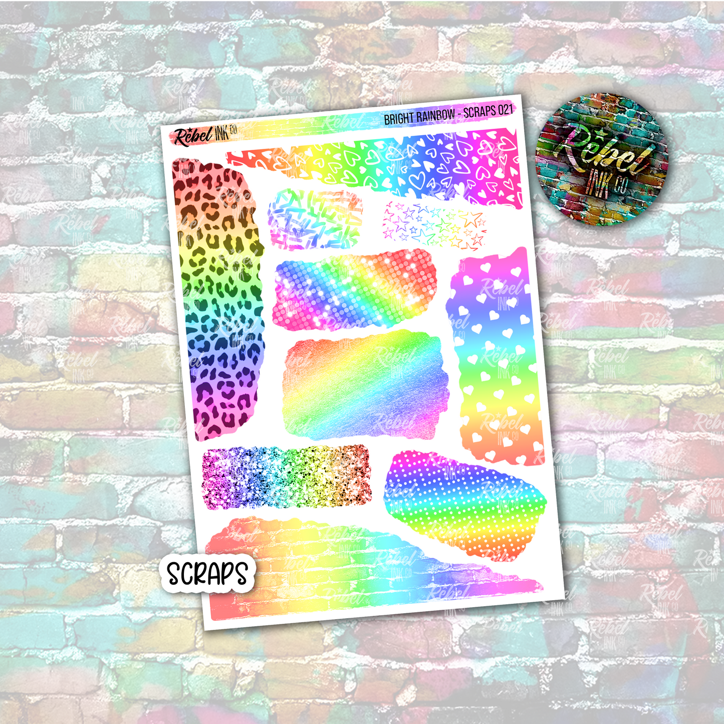 Bright Rainbow - Scraps