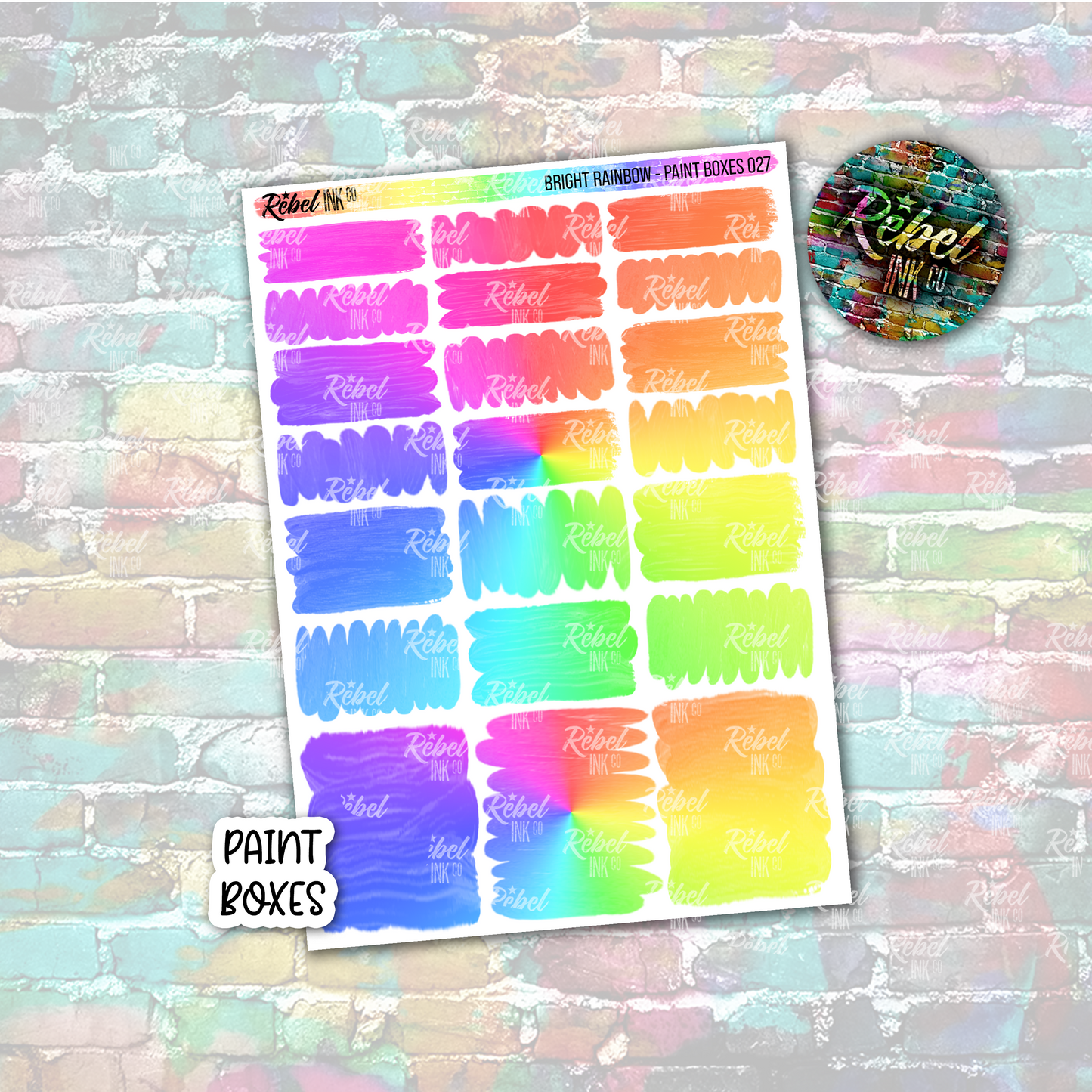 Bright Rainbow - Paint Boxes Standard Vertical
