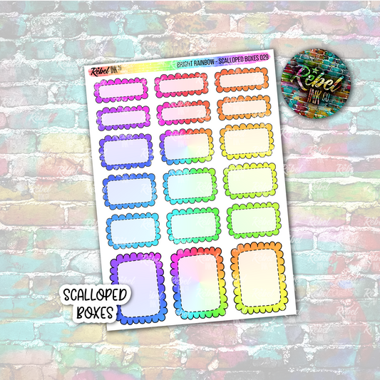 Bright Rainbow - Scalloped Boxes Standard Vertical