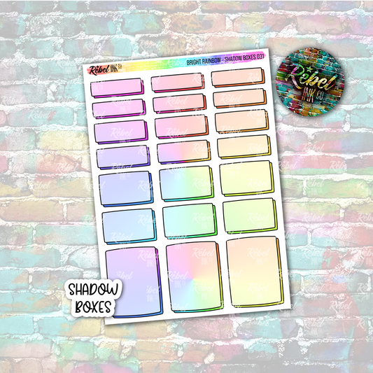 Bright Rainbow - Shadow Boxes Standard Vertical