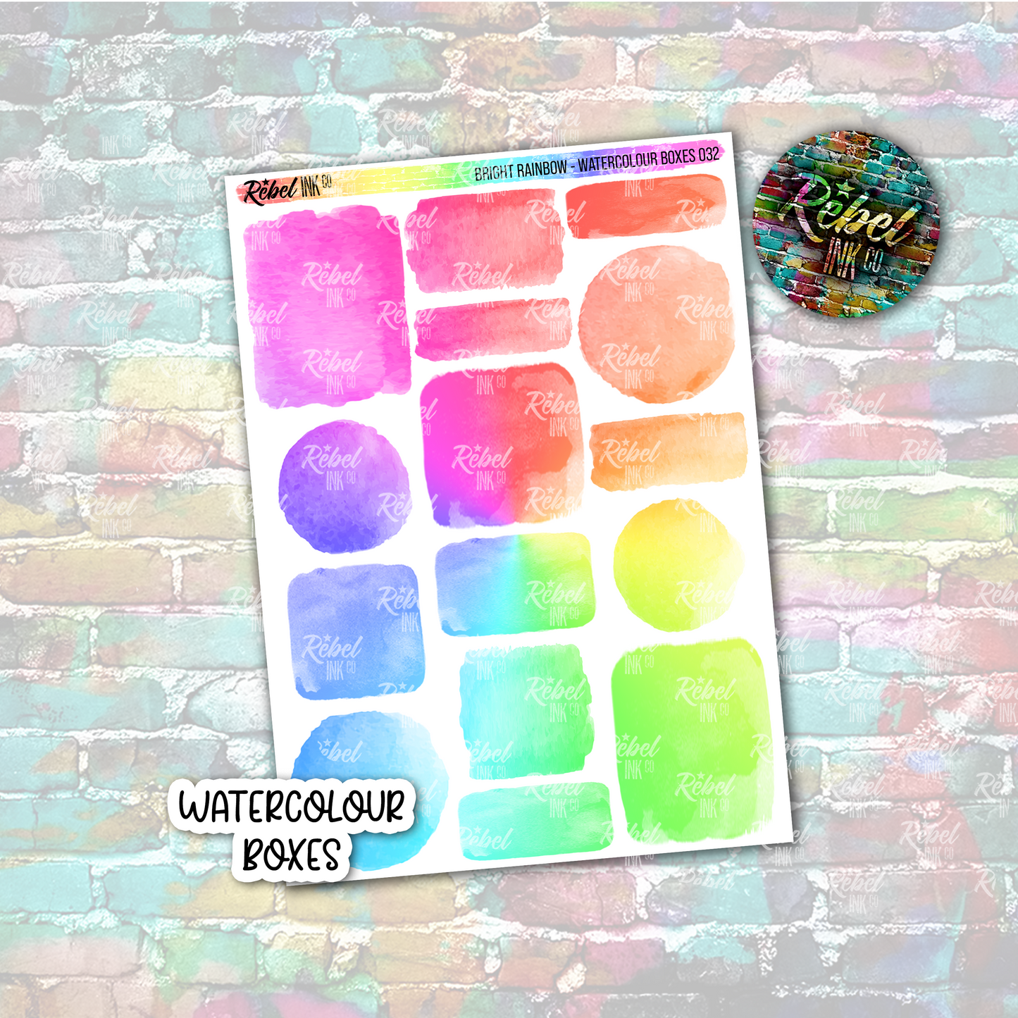 Bright Rainbow - Watercolour Boxes Multi