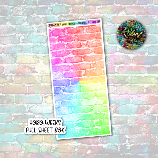Bright Rainbow - Hobo Weeks Full Page Sticker