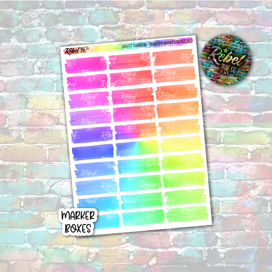 Bright Rainbow - Marker Quarter Boxes