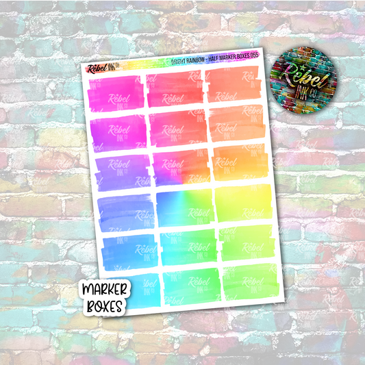 Bright Rainbow - Marker Half Boxes
