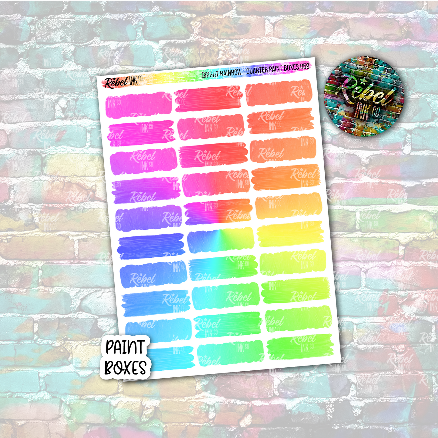 Bright Rainbow - Paint Quarter Boxes