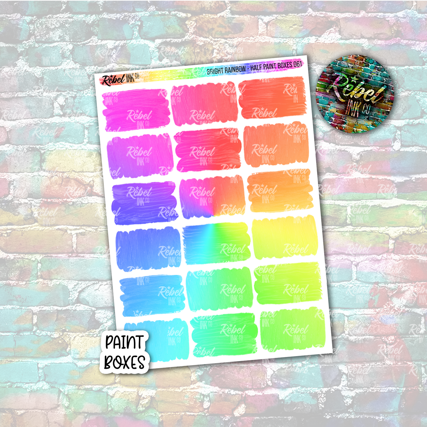 Bright Rainbow - Paint Half Boxes