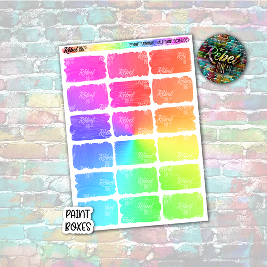 Bright Rainbow - Paint Half Boxes