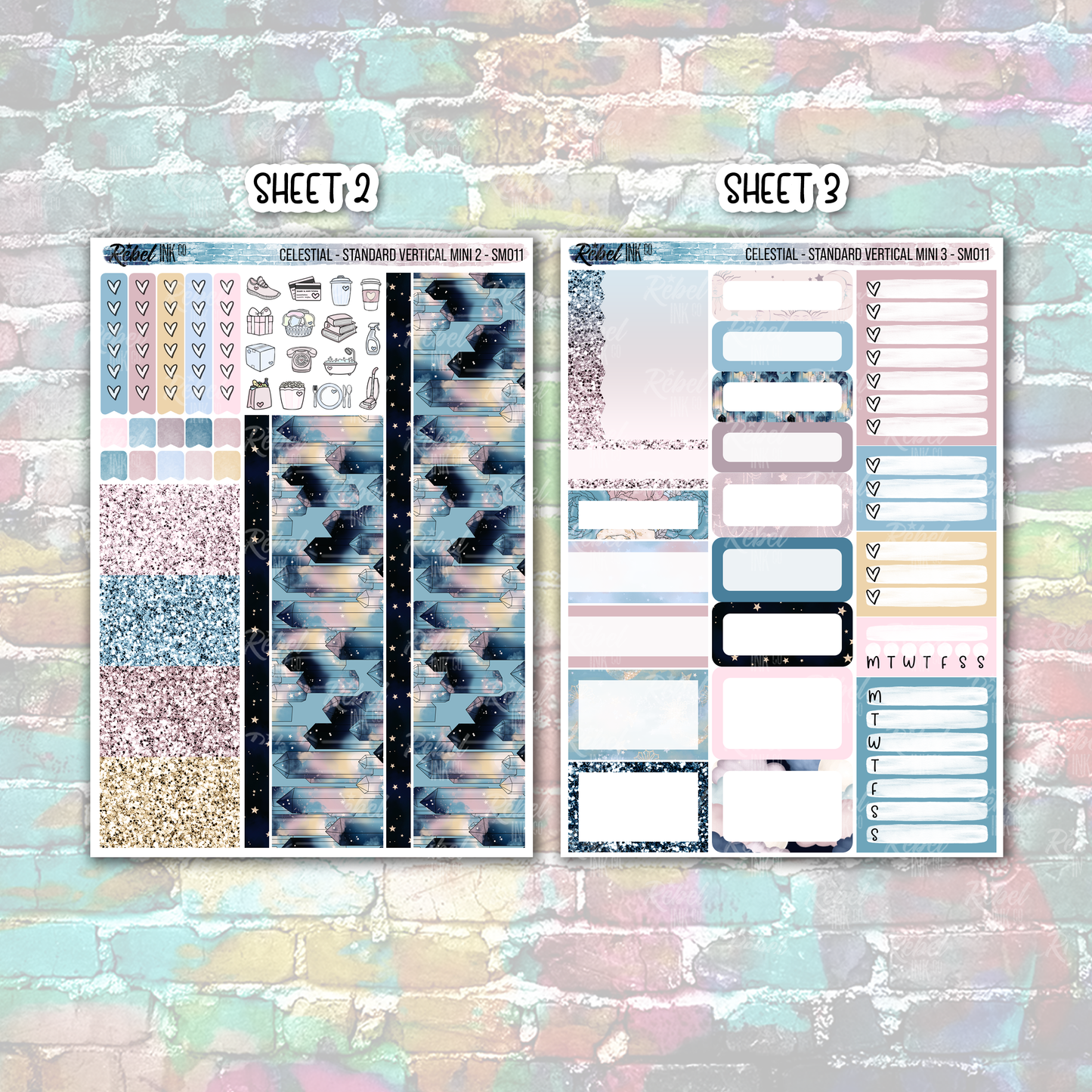 Celestial - Standard Vertical Planner Mini Sticker Kit
