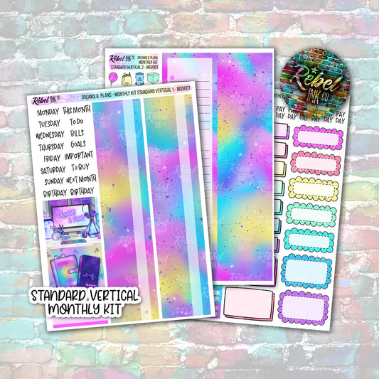 Dreams & Plans - Standard Vertical Monthly Kit