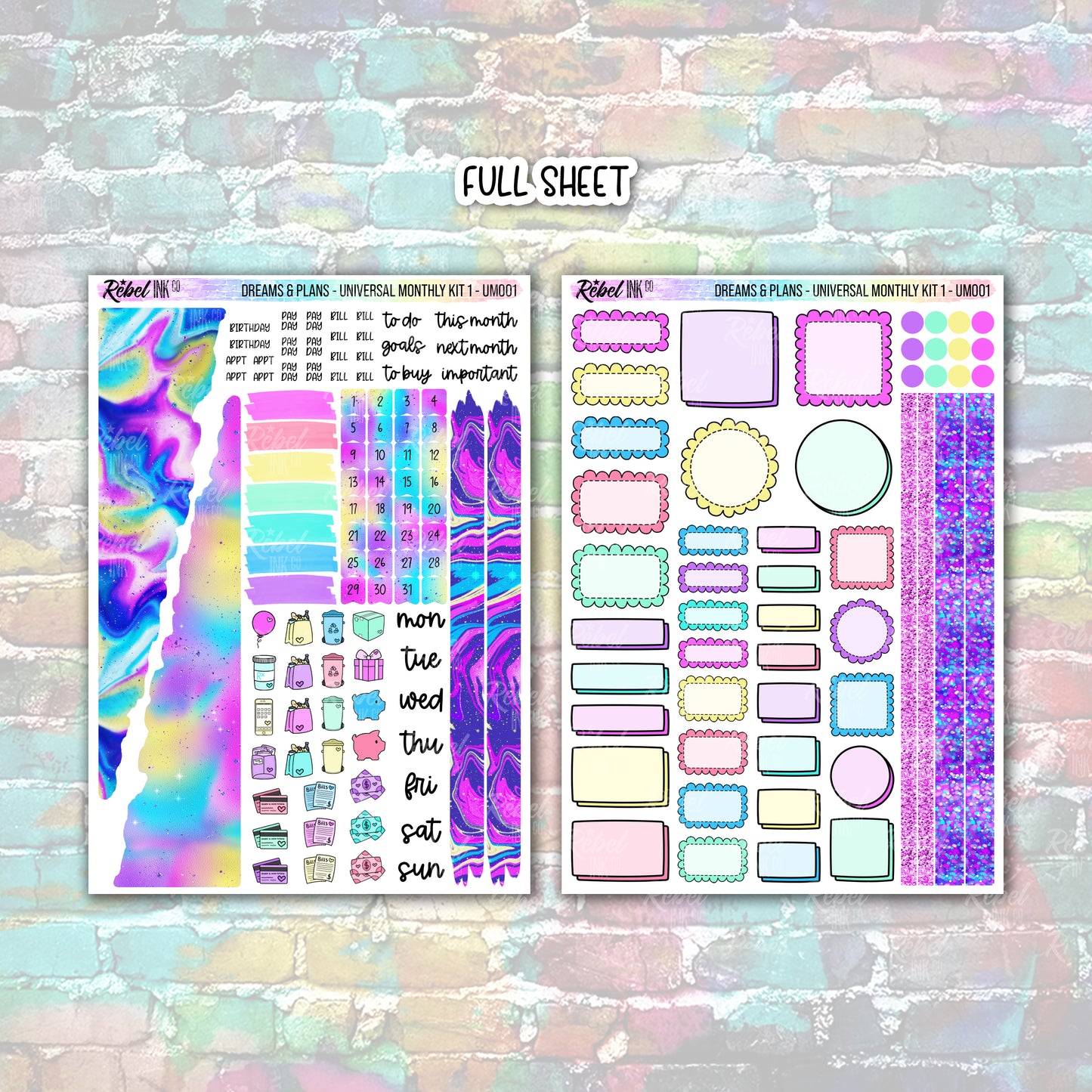 Dreams & Plans - Universal Monthly Kit