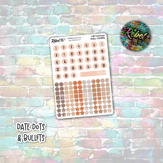 Fall Farmhouse - Date Dots & Bullets