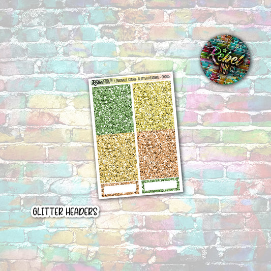 Lemonade Stand - Glitter Headers