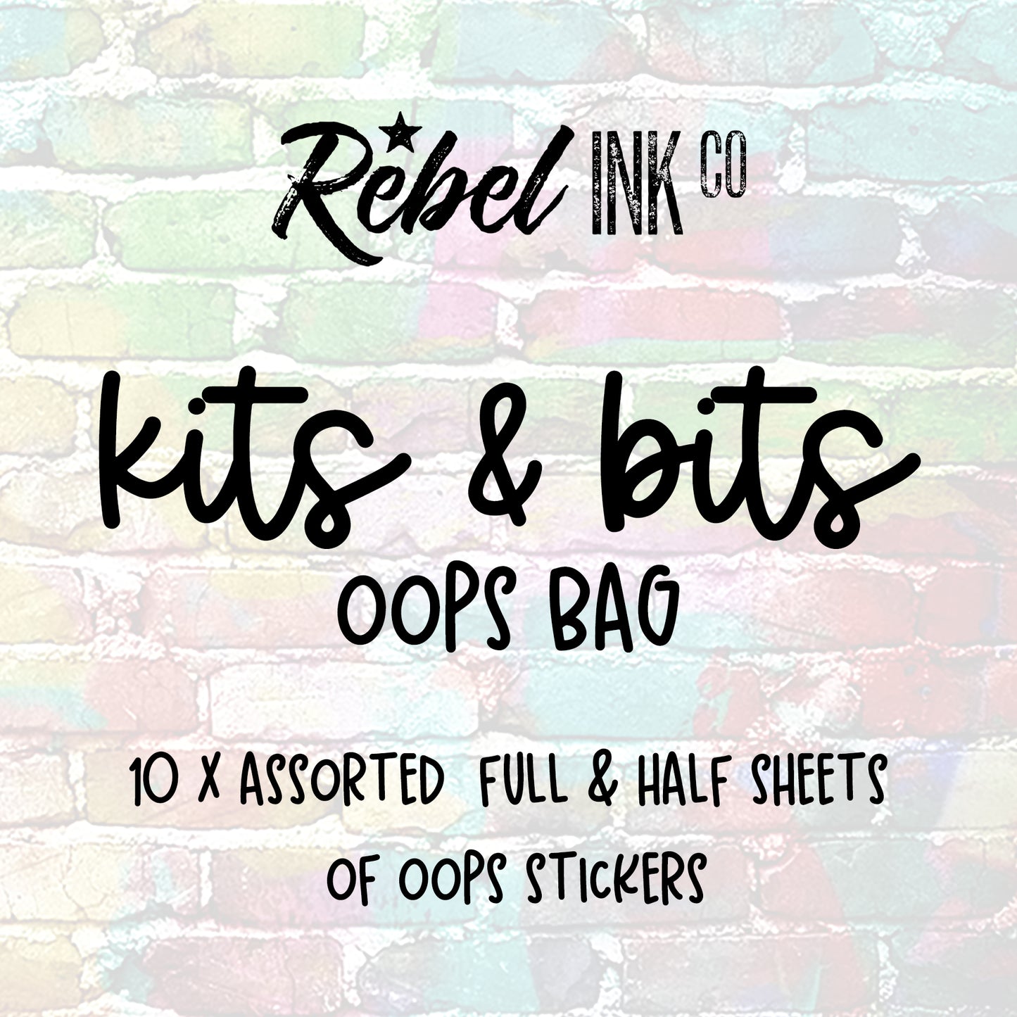 Kits & Bits OOPS BAG! - 10 Random Planner Sticker Oops Sheets