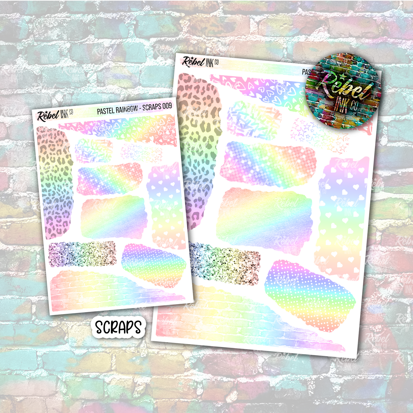 Pastel Rainbow - Scraps