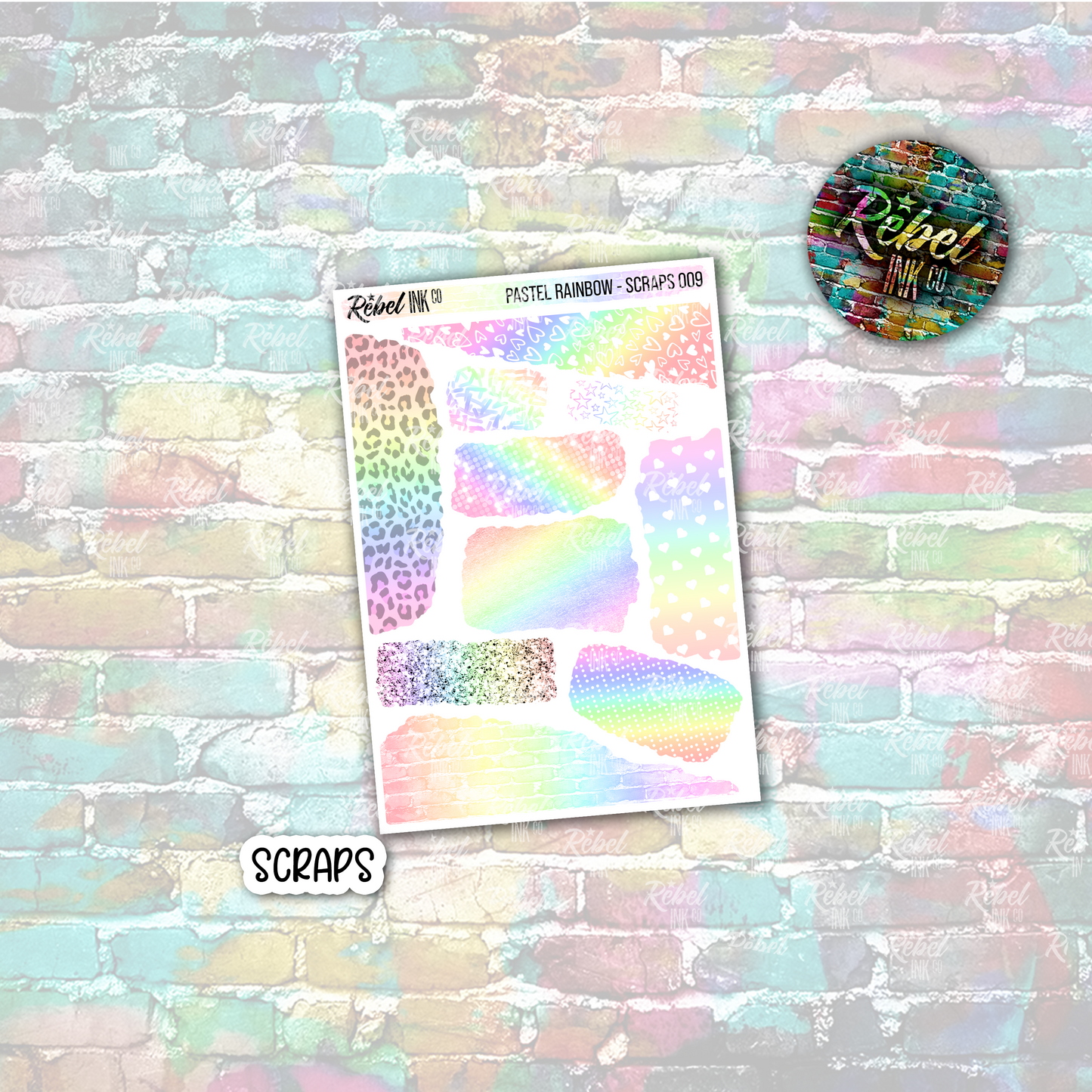Pastel Rainbow - Scraps