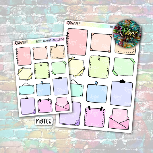 Pastel Rainbow Mixed - Note Boxes