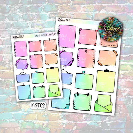 Pastel Rainbow - Note Boxes