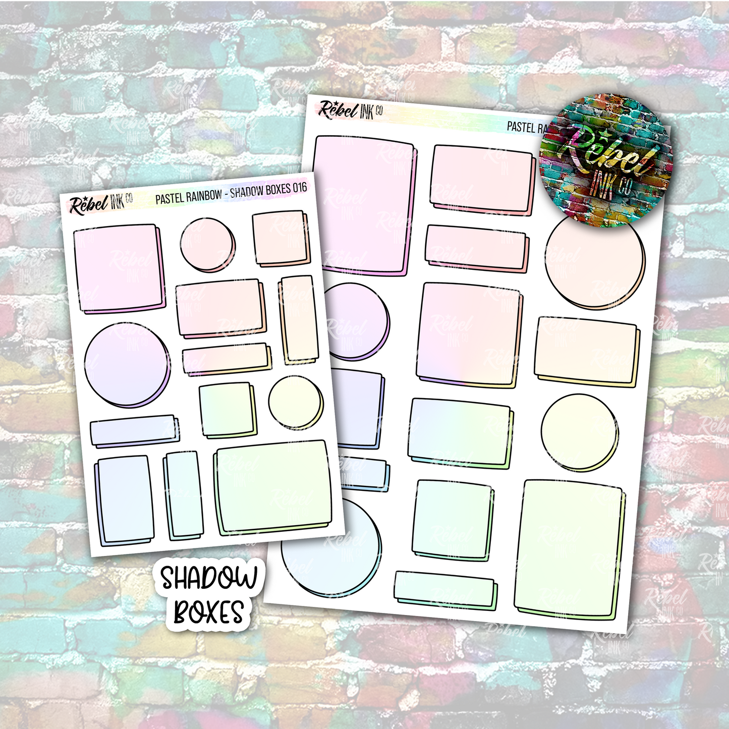 Pastel Rainbow - Shadow Boxes Multi