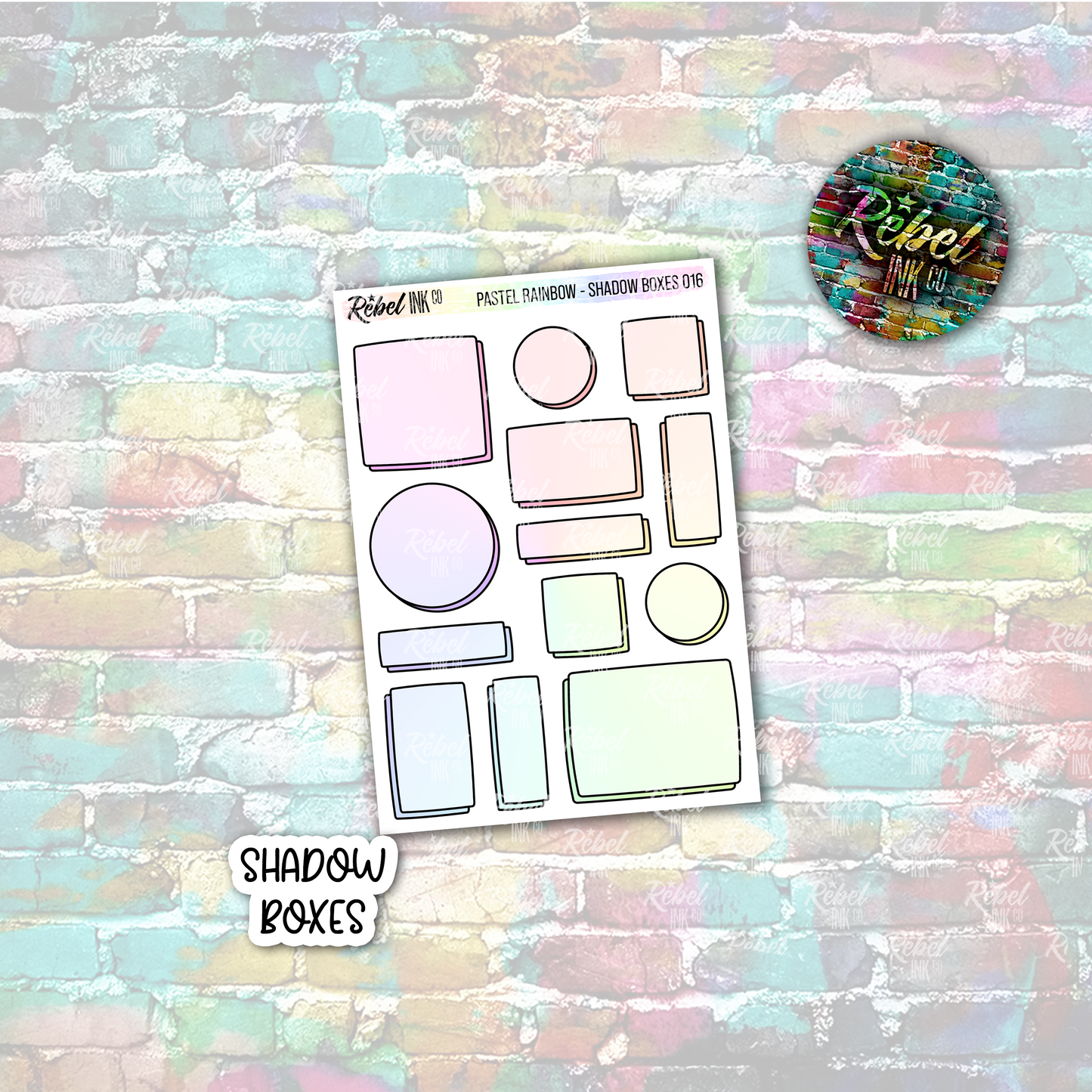 Pastel Rainbow - Shadow Boxes Multi