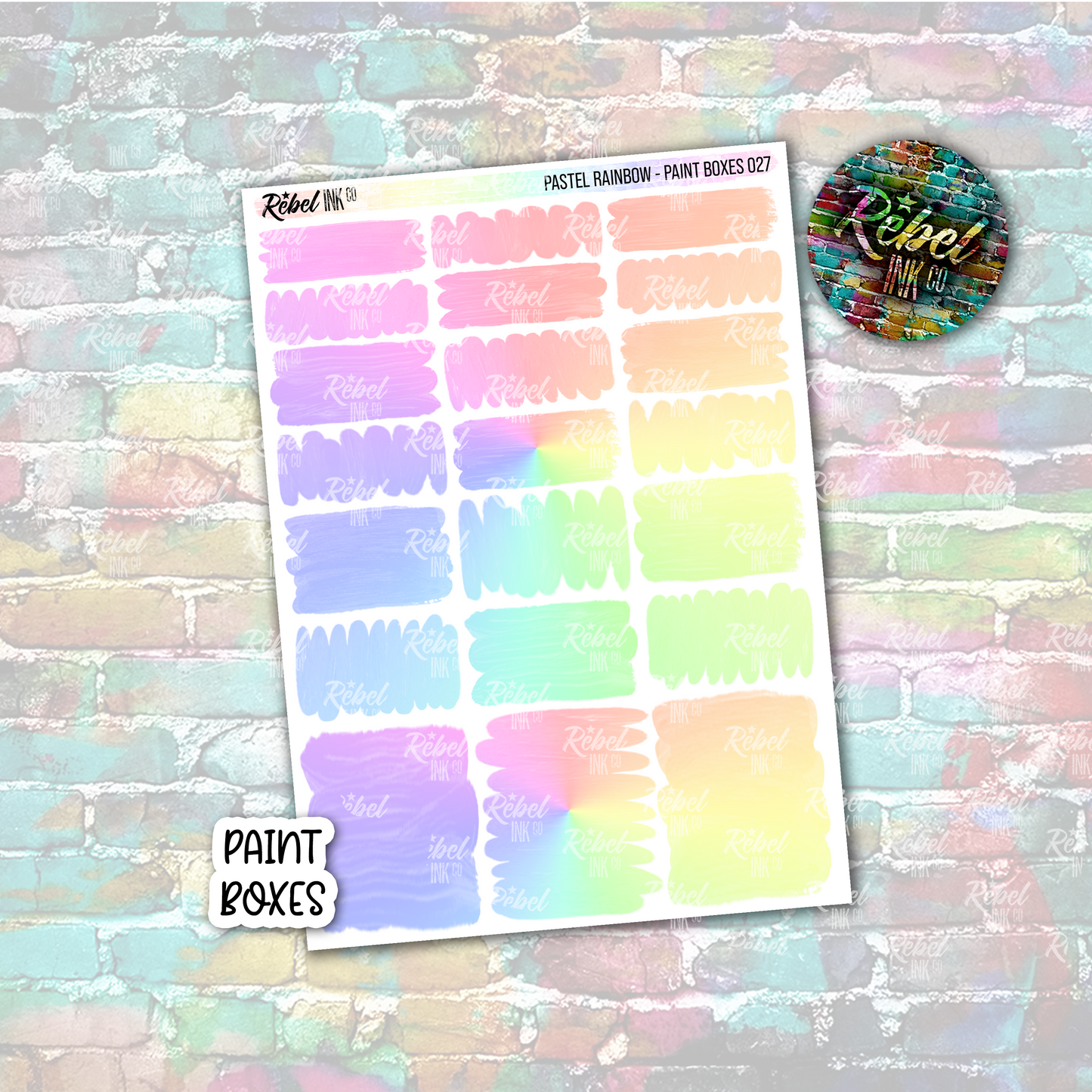 Pastel Rainbow - Paint Boxes Standard Vertical