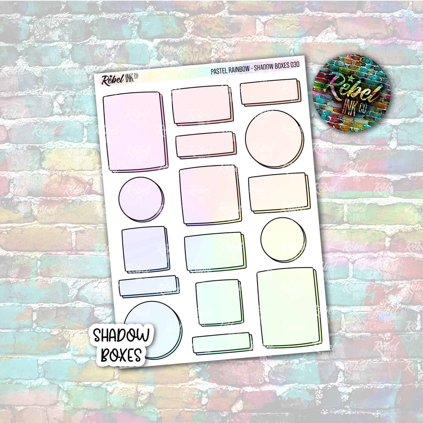 Pastel Rainbow - Shadow Boxes Multi