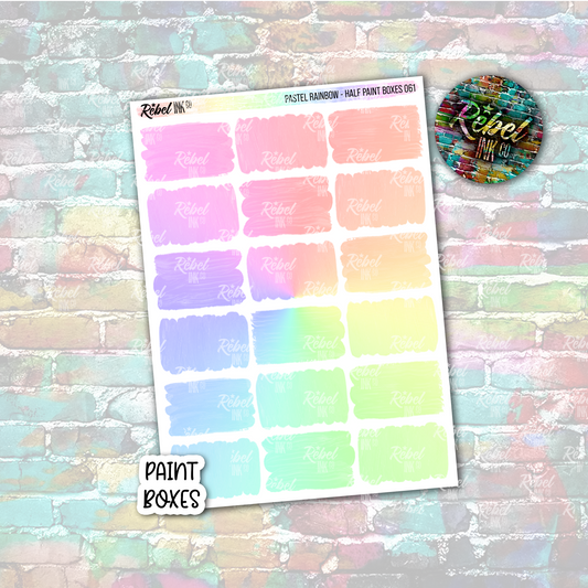 Pastel Rainbow - Paint Half Boxes