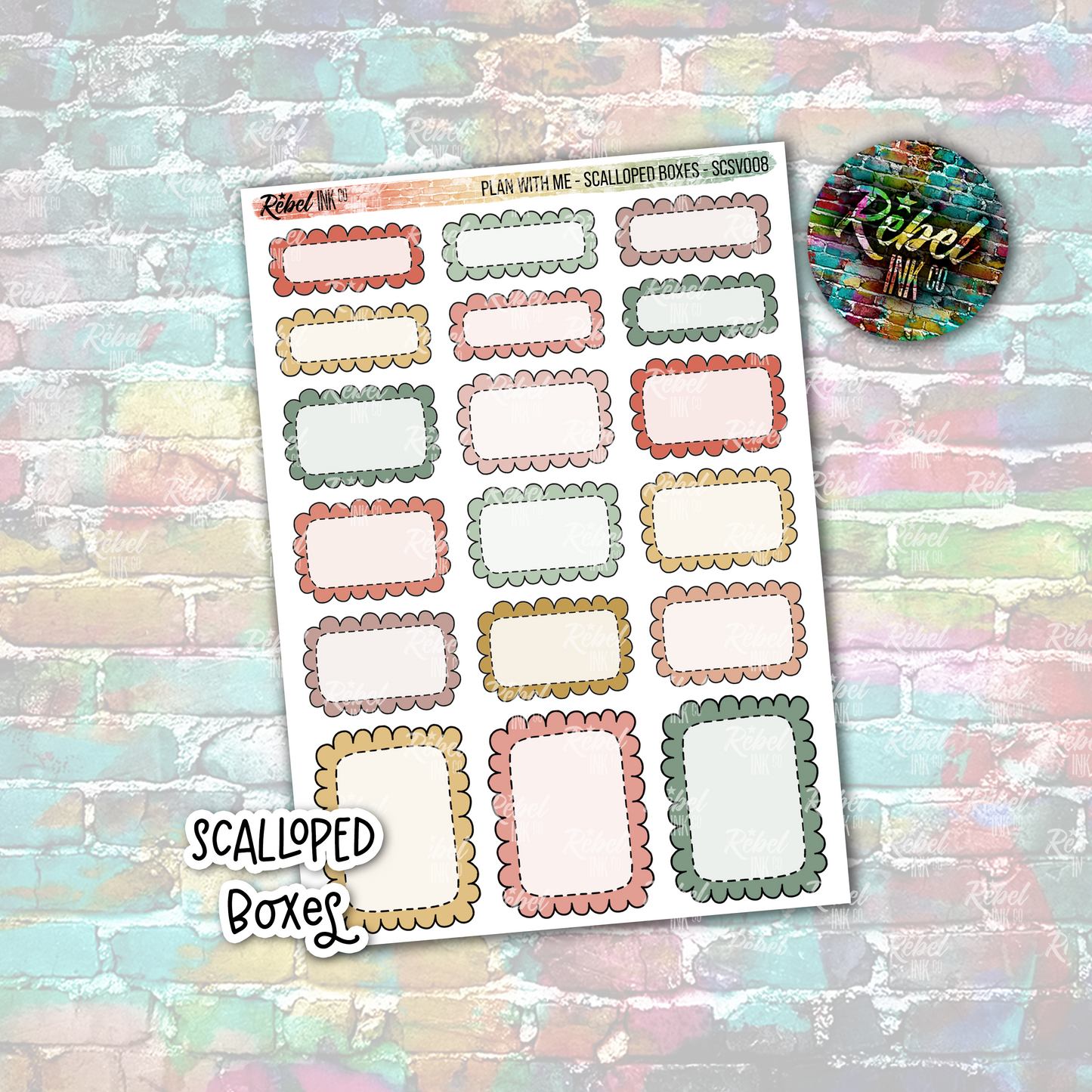 Plan With Me - Scalloped Boxes Standard Vertical