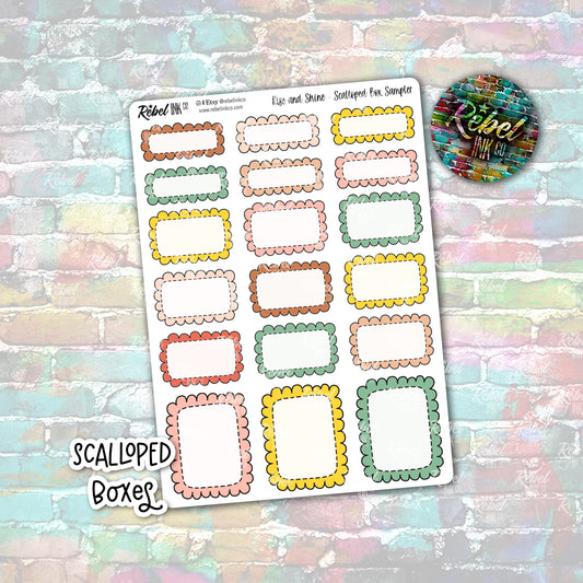 Rise & Shine - Scalloped  Boxes Standard Vertical