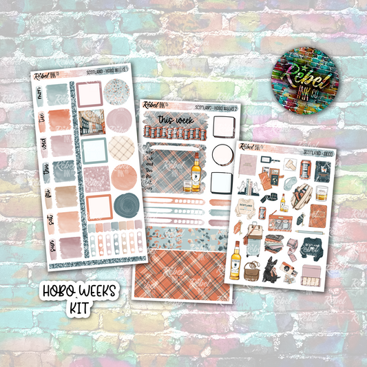 Scotland - Hobo Weeks Weekly Sticker Kit