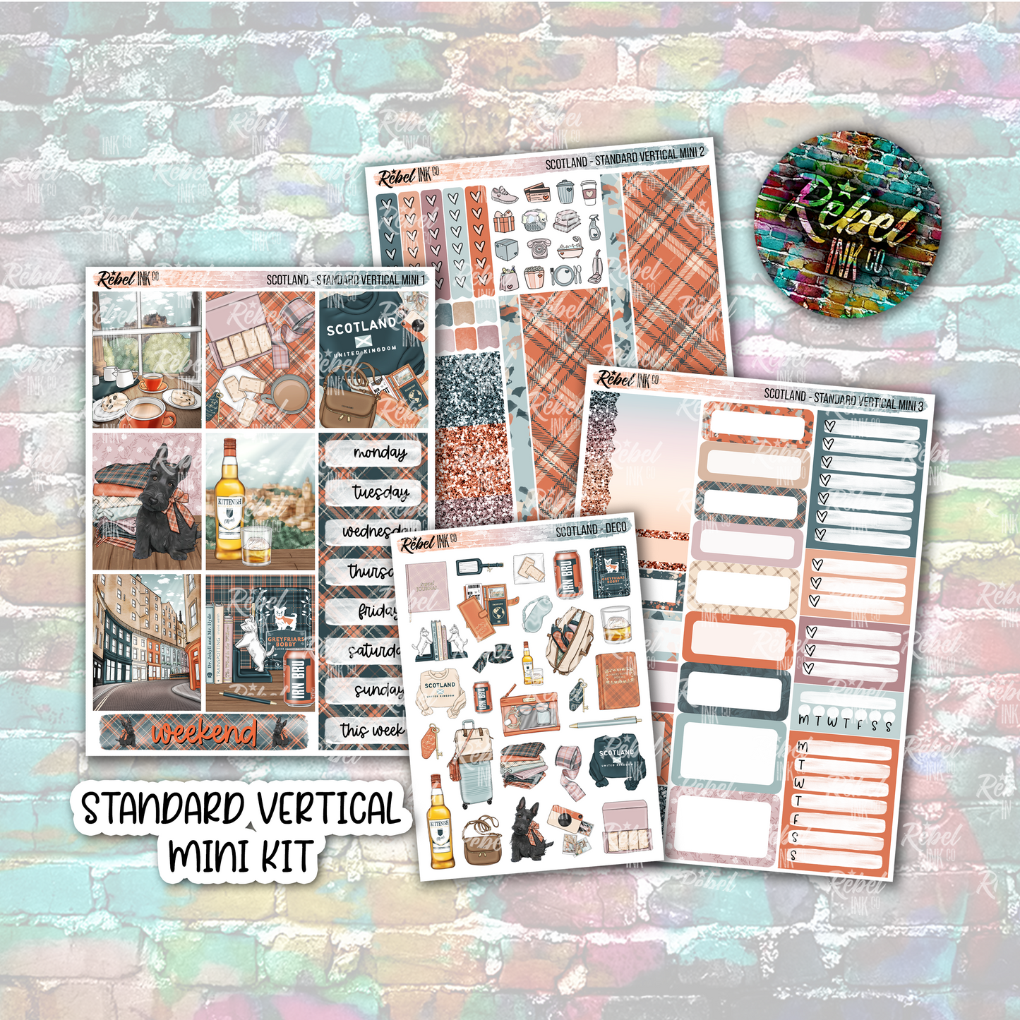 Scotland - Standard Vertical Planner Mini Sticker Kit